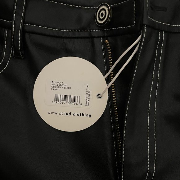 STAUD BLACK LEATHER PANT - Picture 4 of 8